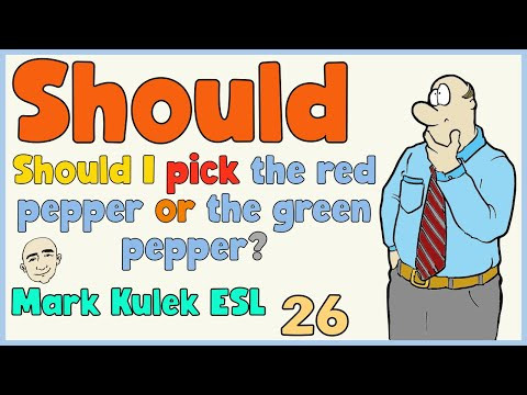 Should (make recommendations) | English speaking practice - Mark Kulek ESL