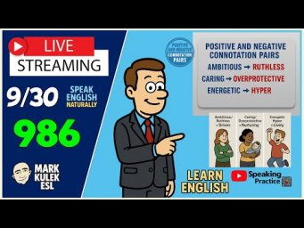 Learn English &rarr; Live Stream English Class with Mark Kulek ESL