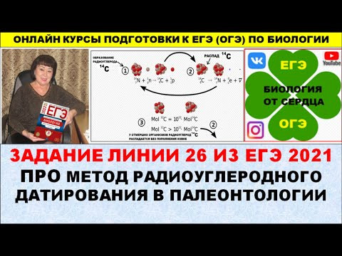 ЗАДАНИЕ ЛИНИИ 26 ИЗ ЕГЭ 2021 ГОДА ПРО МЕТОД РАДИОУГЛЕРОДНОГО ДАТИРОВАНИЯ В ПАЛЕОНТОЛОГИИ ЗАДАНИЕ ЛИНИИ 26 ИЗ ЕГЭ 2021 ГОДА ПРО МЕТОД РАДИОУГЛЕРОДНОГО ДАТИРОВАНИЯ В ПАЛЕОНТОЛОГИИ
