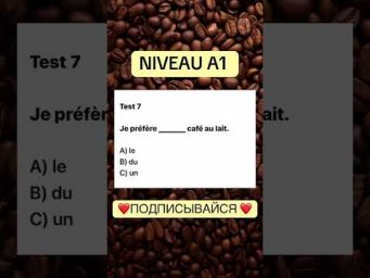 Test 7NIVEAU A 1 #французскийснуля #французскийонлайн #французскийпополочкам #учитьфранцузский