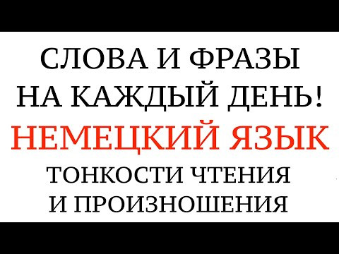 СЛОВА И ФРАЗЫ НА КАЖДЫЙ ДЕНЬ. Разговорный немецкий язык. Чтение и произношение. Shorts за весь год.