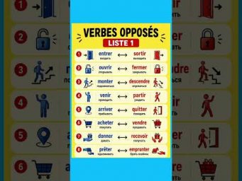 Verbes opposes LISTE 1 #французский #французскийснуля #французскийонлайн #урокифранцузского #француз