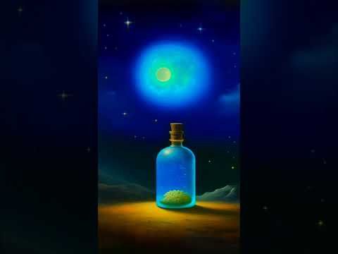Искусственный интеллект Kandinski 2.2 творит по заданию "Колба с кислотой на фоне Луны и звезд"