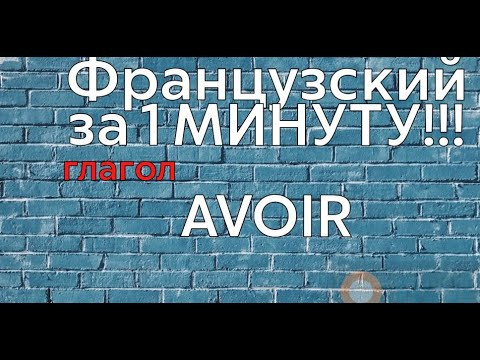 Как выучить французский язык за 1 минуту! Изучаем ГЛАГОЛ avoir! Как выучить французский язык за 1 минуту! Изучаем ГЛАГОЛ avoir!