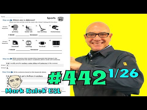 #442 Sports vocabulary (worksheet) - LiveStream Class | Mark Kulek ESL