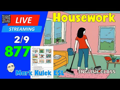 9 Phrasal Verbs for Housework | Live Stream English Class #877 with Mark Kulek ESL 9 Phrasal Verbs for Housework | Live Stream English Class #877 with Mark Kulek ESL