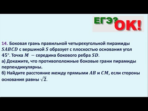 Расстояние между прямыми. Задание 14  (40)