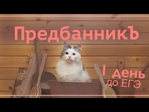 Предбанник (1 день до ЕГЭ)