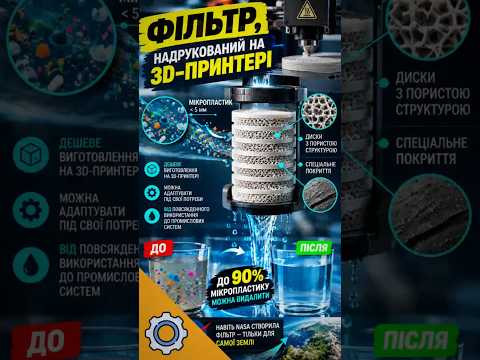 Фільтр із 3D принтера видаляє до 90% мікропластику з води!