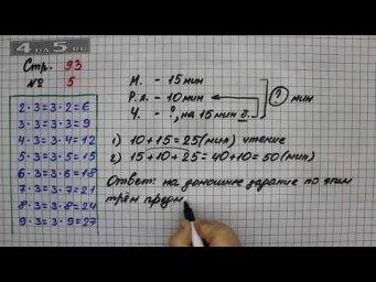 Страница 93 Задание 5 &ndash; Математика 2 класс Моро М.И. &ndash; Учебник Часть 2
