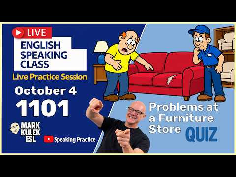 At a Furniture Store: 10 Problem Expressions with Mark Kulek ESL (English Class)