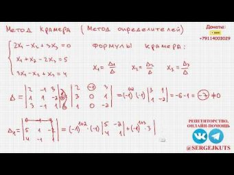 Математика без Ху%!ни. Системы линейных уравнений. Метод Крамера.