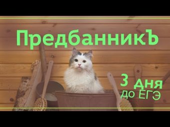 Предбанник (3 дня до ЕГЭ)