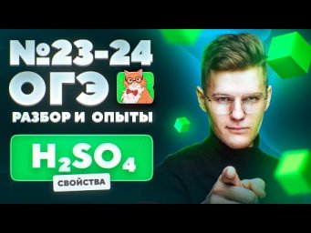 Свойства серной кислоты. Разбор и практика №23-24 ОГЭ | Химические опыты для ОГЭ