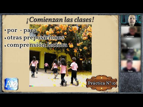 Práctica N° 10 (A2): "¡Comienzan las clases!" Práctica N° 10 (A2): "¡Comienzan las clases!"