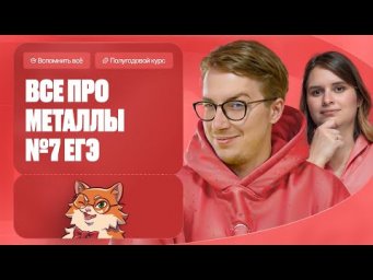 Всё про металлы для ЕГЭ по химии. Задание №7 | Полугодовой курс | Степенин и Дацук