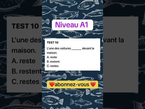 Test 10Niveau A1 #французскийпополочкам #урокифранцузького #французский #учитьфранцузский #репетитор