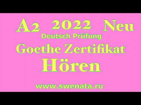 Goethe Zertifikat A2 Hören mit Lösungen Goethe Zertifikat A2 Hören mit Lösungen