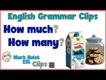 How Much? / How Many? | English Grammar Clips - Mark Kulek ESL