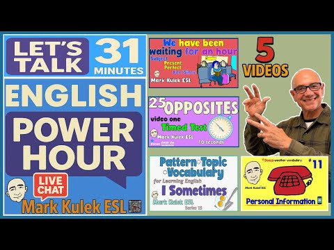 Learn English &rarr; 5 Video Lessons + Live Chat with Mark Kulek