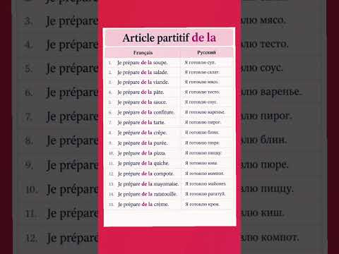 Частичный артикль de la #французскийязык #французскийпополочкам #учитьфранцузский #диалогинафранцузс