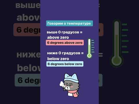 Выше 0 градусов / ниже 0 градусов на АНГЛИЙСКОМ #фрагментурока Выше 0 градусов / ниже 0 градусов на АНГЛИЙСКОМ #фрагментурока