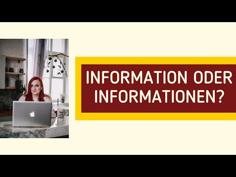Information oder Informationen?