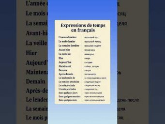 Expressions de temps #французскийязык #французскийпополочкам #урокифранцузского  #учебникфранцузског
