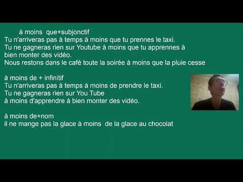 грамматика французского языка, уровень B2, оборот à moins que/de, готовые примеры грамматика французского языка, уровень B2, оборот à moins que/de, готовые примеры