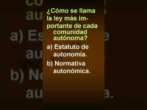 &iquest;C&oacute;mo se llama la ley m&aacute;s importante de cada comunidad aut&oacute;noma?