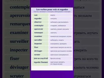 Синонимы глагола VOIR #французскийснуля #французскийонлайн #французскийпополочкам #учитьфранцузский