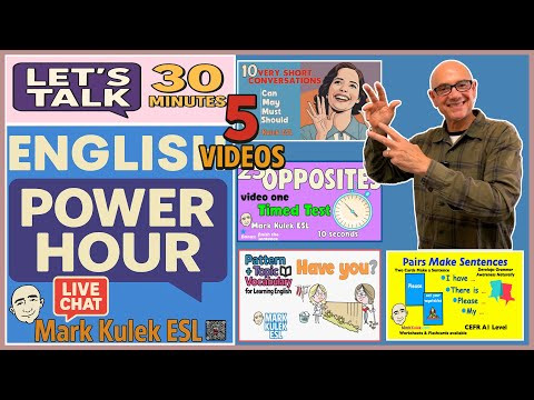 English Power Hour: 5 Video Lessons + Live Chat with Mark Kulek