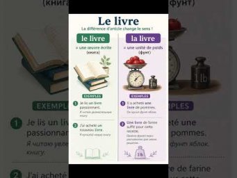 Le livre - la livre #французский #французскийязык #французскийпополочкам #французскийснуля