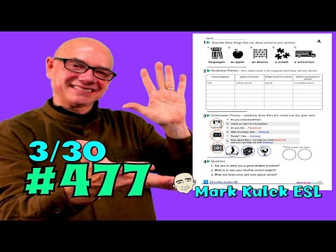 #477  Education | vocabulary & conversation worksheet - LiveStream Class | Mark Kulek ESL