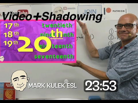 Ordinal Numbers:1st~20th (live shadowing lesson + video) | Mark Kulek - ESL Ordinal Numbers:1st~20th (live shadowing lesson + video) | Mark Kulek - ESL