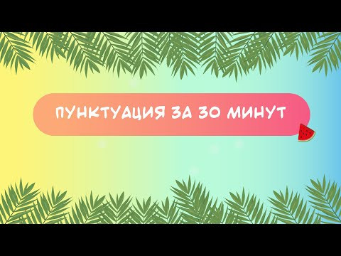Пунктуация за 30 минут