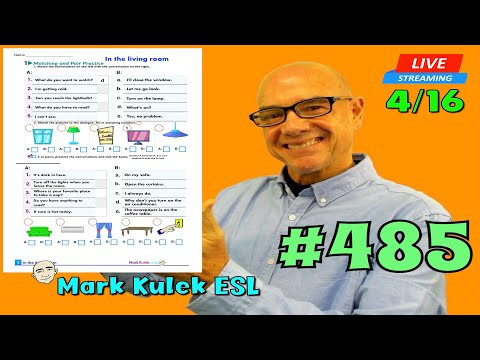 #485  In the Living Room (worksheets) |  LiveStream Class | Mark Kulek ESL