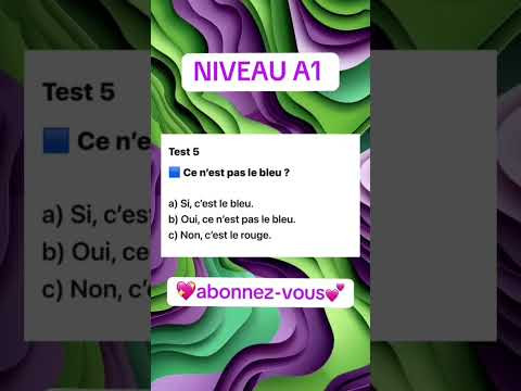 Test 5 NIVEAU A1 #французскийпополочкам #урокифранцузького #французский #education #français Test 5 NIVEAU A1 #французскийпополочкам #урокифранцузького #французский #education #français