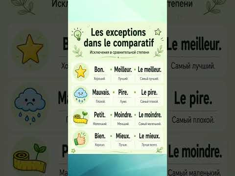 Les exceptions dans le comparatif #французский #учитьфранцузский #французскийпополочкам Les exceptions dans le comparatif #французский #учитьфранцузский #французскийпополочкам