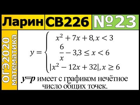 Задание 23 из Варианта Ларина №226 продвинутая версия ОГЭ-2020.