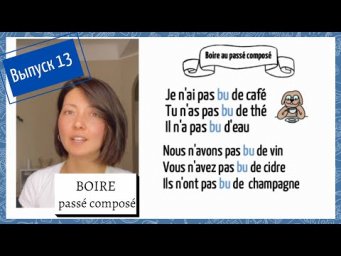 Спряжение в pass&eacute; compos&eacute; №13: boire