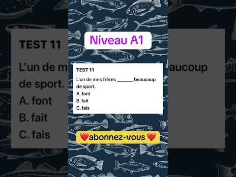 Test 11 Niveau A1 #французскийпополочкам #урокифранцузького #французский #учитьфранцузский #репетито