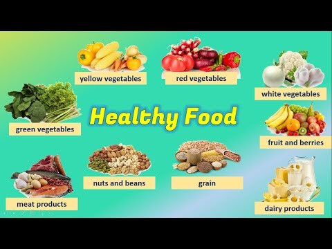 Healthy food. Здоровая еда на английском
