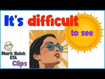 Be verb + Difficult | English Speaking Practice (clips) - Mark Kulek ESL