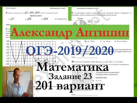 Подготовка к ОГЭ 2019 /2020 по математике.@Вариант - 201. # Задание 23. А.ЛАРИН.