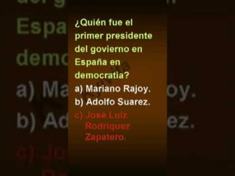 &iquest;Qui&eacute;n fue el primer presidente del govierno en Espa&ntilde;a en democratia?