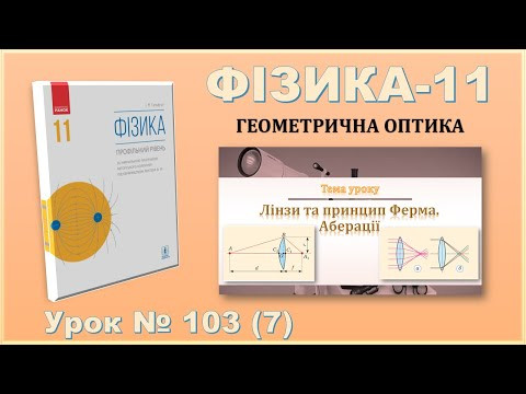 ФІЗИКА-11 | Урок 103 (7) | Лінзи та принцип Ферма. Аберації
