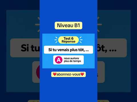 Test 6 Niveau B1 #французский #учитьфранцузский #французскийпополочкам #французскийснуля