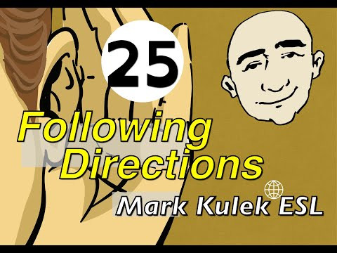 Following Directions - conversation, Q&A, reading, shadowing | Mark Kulek - ESL Following Directions - conversation, Q&A, reading, shadowing | Mark Kulek - ESL