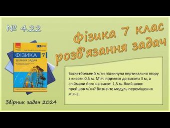 ФІЗИКА-7 | Задача № 4.22 | Траєкторія. Шлях. Переміщення